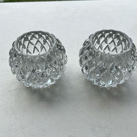 Pair of Mikasa Crystal Candle Holders 🌸 - Picture 1 of 8
